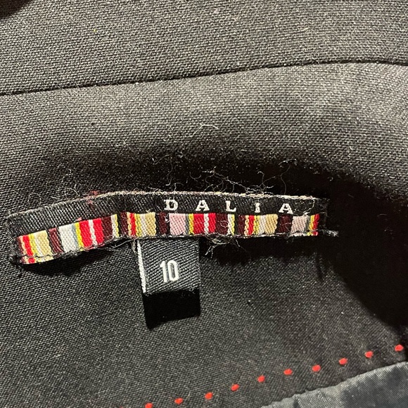 Dalia black minimalist contemporary button front classic trench coat size 10 - Picture 12 of 13